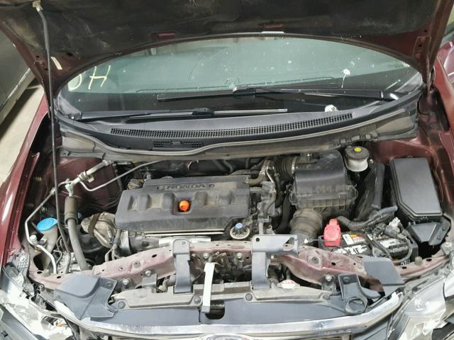 19XFB2F83CE043210 - 2012 HONDA CIVIC EX მუქწითელი ფოტო 7