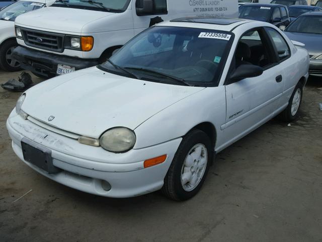 1B3ES42Y8XD117839 - 1999 DODGE NEON HIGHL WHITE photo 2