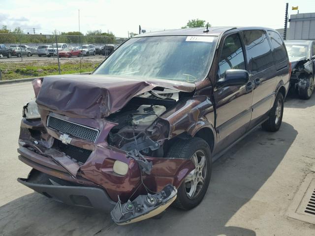 1GNDV23L66D189721 - 2006 CHEVROLET UPLANDER L MAROON photo 2