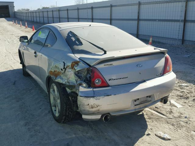 KMHHN65F73U084170 - 2003 HYUNDAI TIBURON GT GRAY photo 3