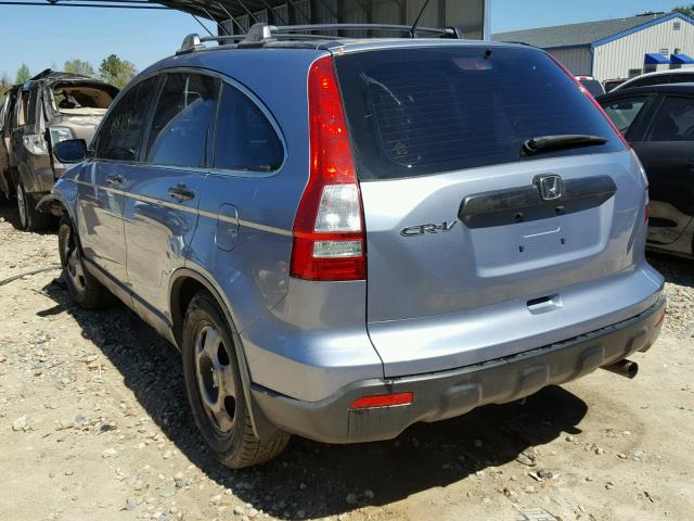 JHLRE38378C009686 - 2008 HONDA CR-V LX BLUE photo 3