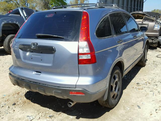 JHLRE38378C009686 - 2008 HONDA CR-V LX BLUE photo 4