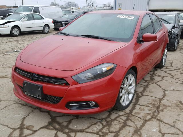 1C3CDFBA0DD294562 - 2013 DODGE DART SXT RED photo 2