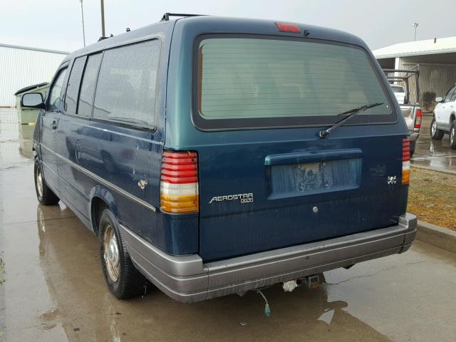 1FMDA41X1TZB72311 - 1996 FORD AEROSTAR GREEN photo 3