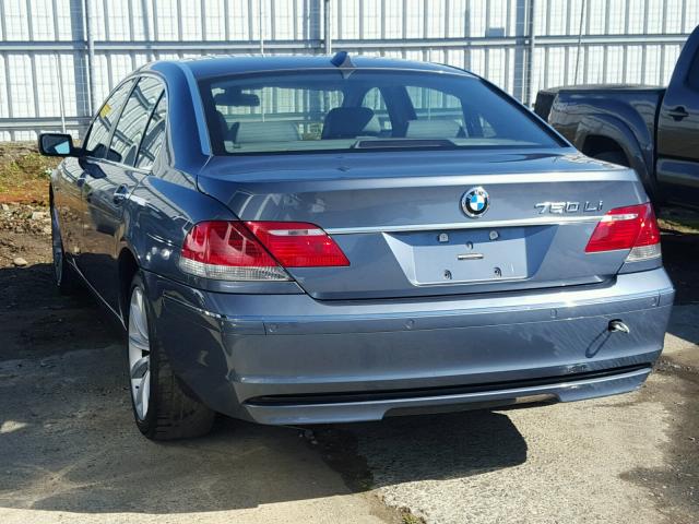 WBAHN83567DT66880 - 2007 BMW 750 BLUE photo 3