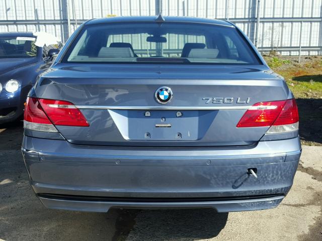 WBAHN83567DT66880 - 2007 BMW 750 BLUE photo 9