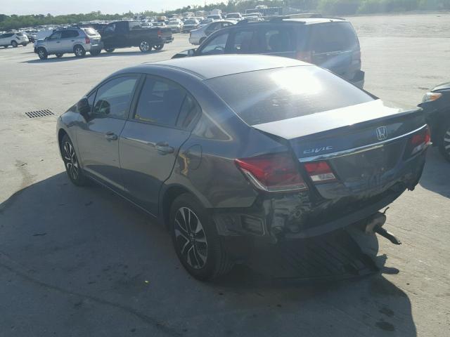 19XFB2F88DE009250 - 2013 HONDA CIVIC EX GRAY photo 3