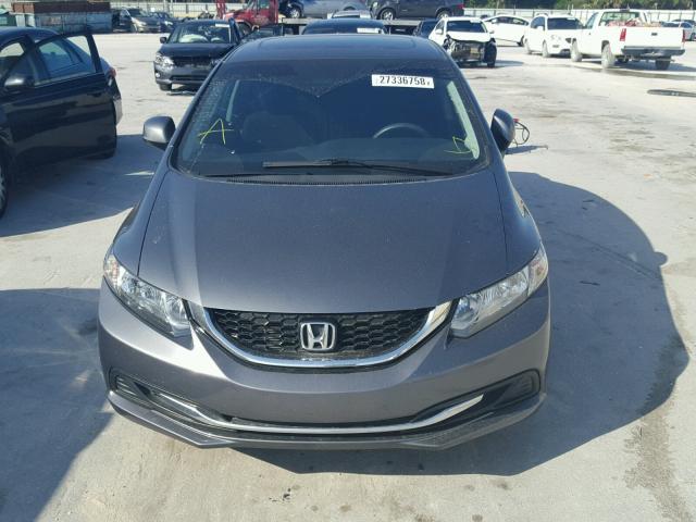 19XFB2F88DE009250 - 2013 HONDA CIVIC EX ნაცრისფერი ფოტო 9