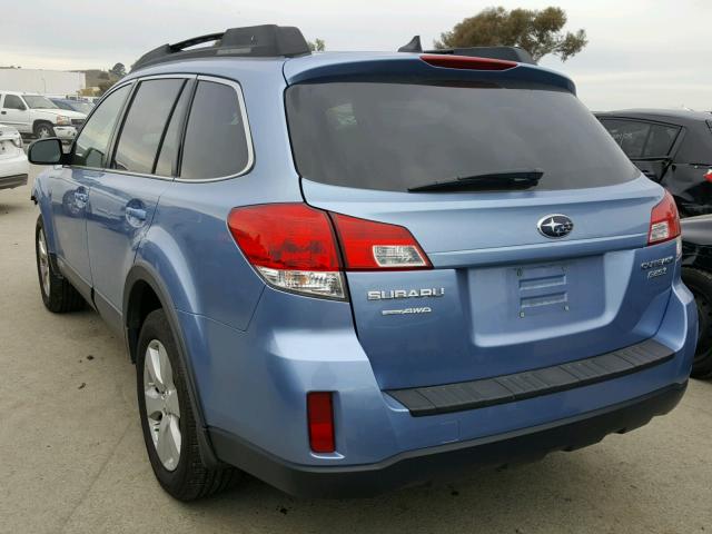 4S4BRBJC4B3379438 - 2011 SUBARU OUTBACK 2. BLUE photo 3