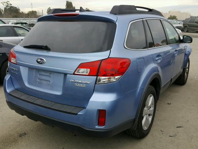 4S4BRBJC4B3379438 - 2011 SUBARU OUTBACK 2. BLUE photo 4