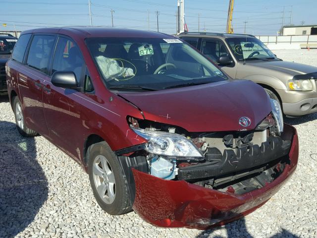 5TDKA3DC7CS011249 - 2012 TOYOTA SIENNA BAS RED photo 1