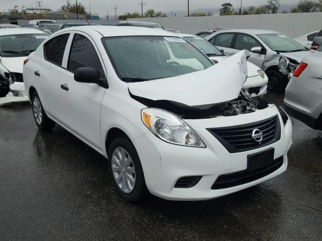 3N1CN7AP3EL857042 - 2014 NISSAN VERSA S/SL WHITE photo 1