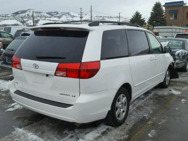 5TDZA23C14S101461 - 2004 TOYOTA SIENNA CE WHITE photo 4