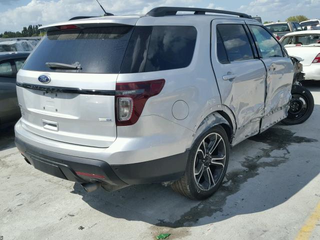 1FM5K8GT6FGA02247 - 2015 FORD EXPLORER S SILVER photo 4