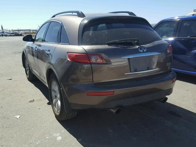 JNRAS08W14X201605 - 2004 INFINITI FX35 BROWN photo 3