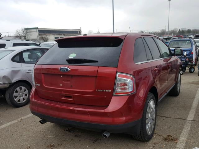 2FMDK39C48BA74232 - 2008 FORD EDGE LIMIT RED photo 4