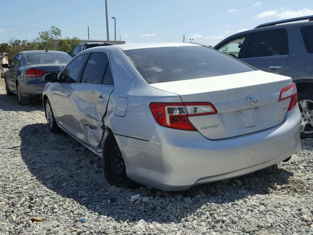 4T1BF1FK1CU055751 - 2012 TOYOTA CAMRY BASE SILVER photo 3