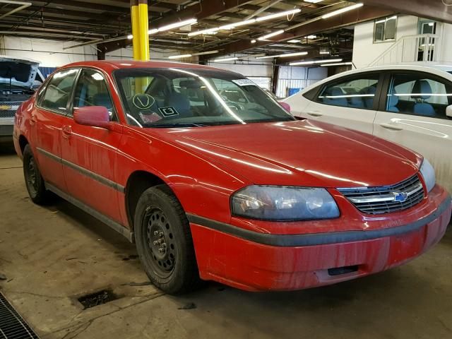 2G1WF52E949109835 - 2004 CHEVROLET IMPALA RED photo 1