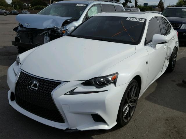 JTHBF1D27E5039430 - 2014 LEXUS IS 250 WHITE photo 2