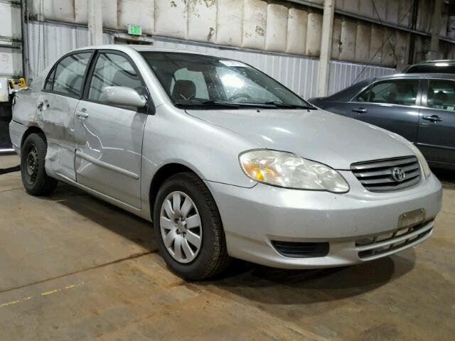 2T1BR38EX3C107566 - 2003 TOYOTA COROLLA CE SILVER photo 1