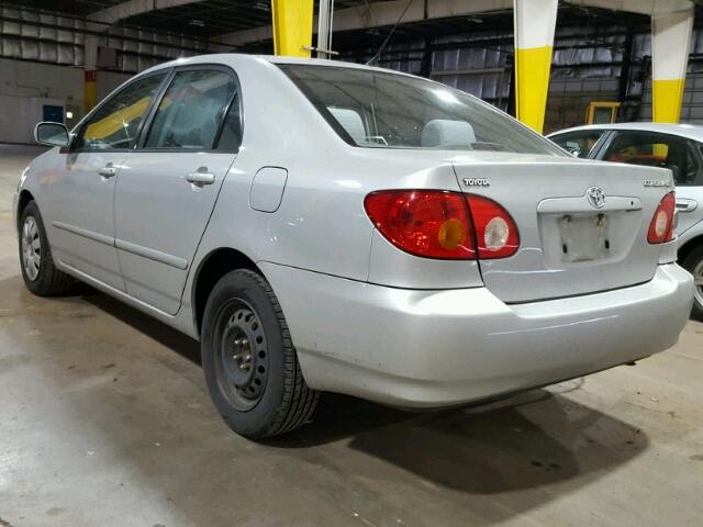 2T1BR38EX3C107566 - 2003 TOYOTA COROLLA CE SILVER photo 3