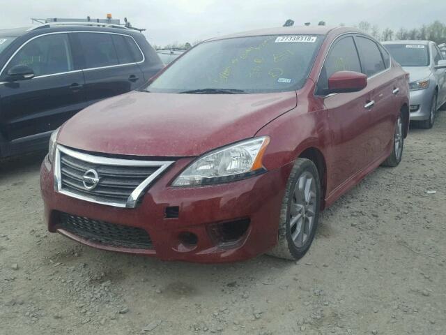 3N1AB7AP0DL626954 - 2013 NISSAN SENTRA S RED photo 2