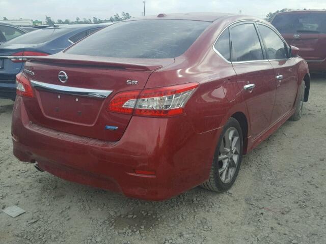 3N1AB7AP0DL626954 - 2013 NISSAN SENTRA S RED photo 4