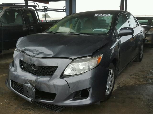 1NXBU4EE8AZ187213 - 2010 TOYOTA COROLLA BA GRAY photo 2