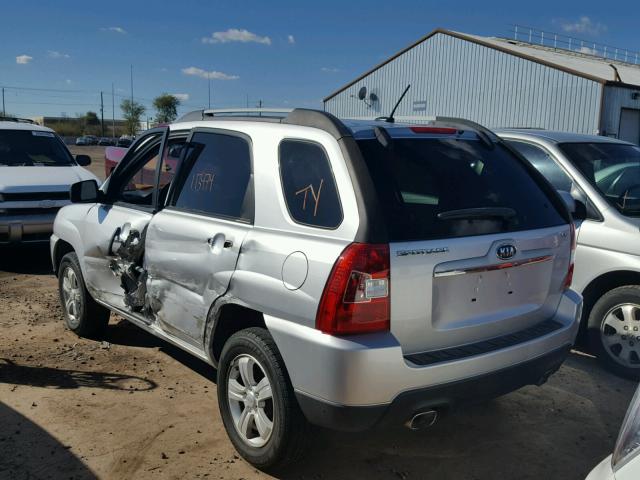 KNDJF724097602641 - 2009 KIA SPORTAGE L SILVER photo 3