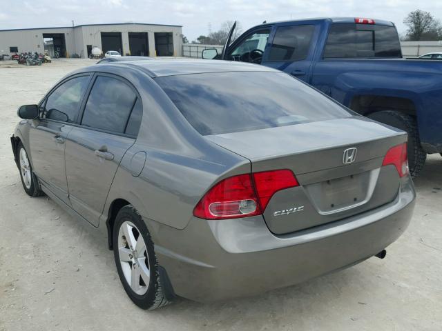 2HGFA16838H506103 - 2008 HONDA CIVIC EX GRAY photo 3