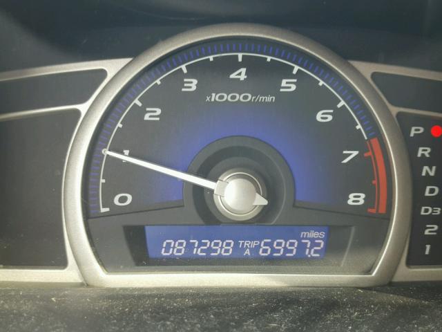 2HGFA16838H506103 - 2008 HONDA CIVIC EX ნაცრისფერი ფოტო 8