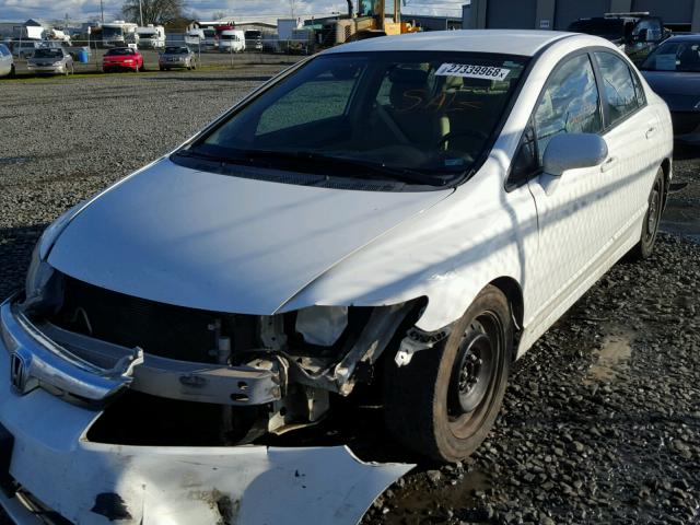 1HGFA16598L018590 - 2008 HONDA CIVIC LX WHITE photo 2