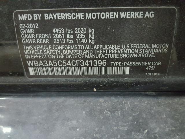 WBA3A5C54CF341396 - 2012 BMW 328 I BLACK photo 10