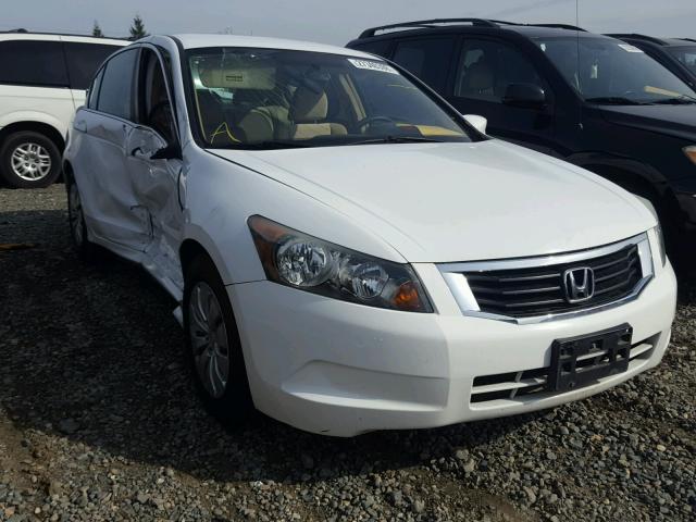 1HGCP26399A013893 - 2009 HONDA ACCORD LX WHITE photo 1