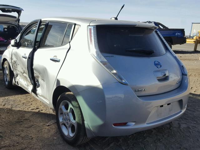 JN1AZ0CP7CT024031 - 2012 NISSAN LEAF SV SILVER photo 3