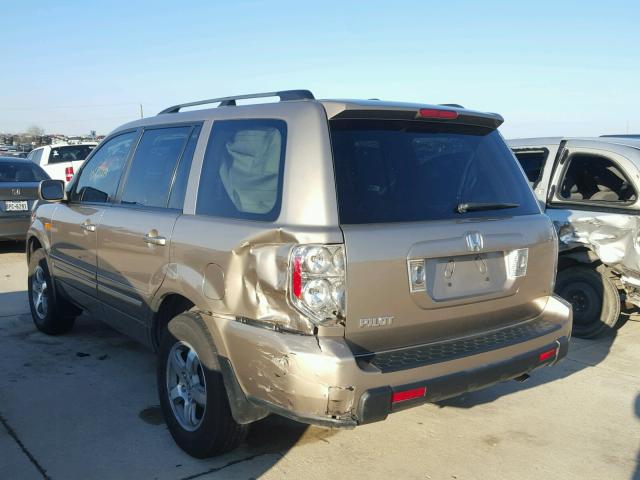 5FNYF28546B007136 - 2006 HONDA PILOT EX BROWN photo 3