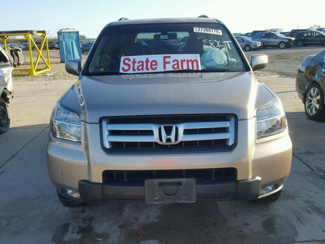 5FNYF28546B007136 - 2006 HONDA PILOT EX BROWN photo 9