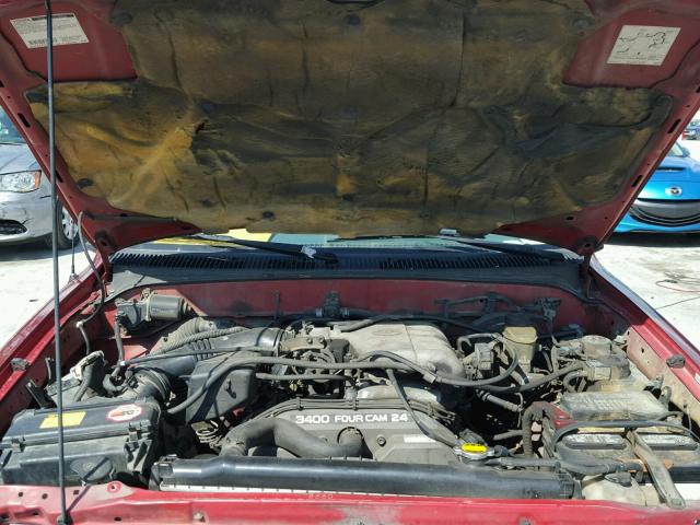 4TAWN72N8XZ556877 - 1999 TOYOTA TACOMA XTR RED photo 7