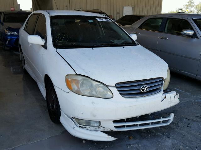 1NXBR32E23Z103437 - 2003 TOYOTA COROLLA CE WHITE photo 1