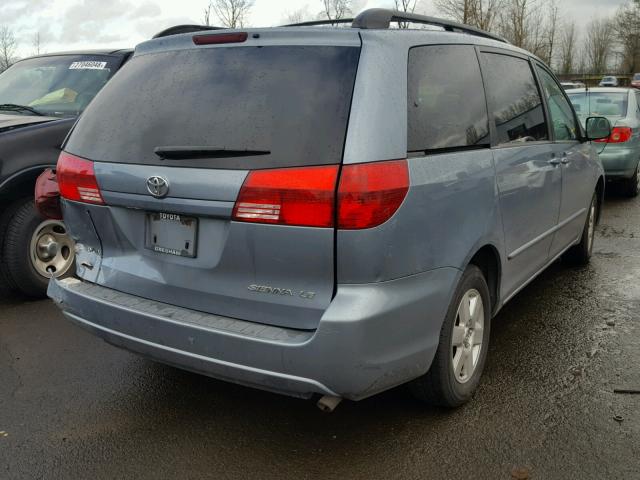 5TDZA23CX4S120798 - 2004 TOYOTA SIENNA CE BLUE photo 4