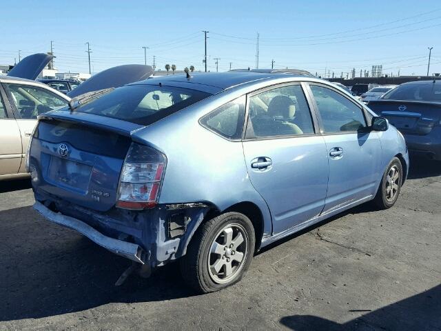 JTDKB20U840087671 - 2004 TOYOTA PRIUS BLUE photo 4