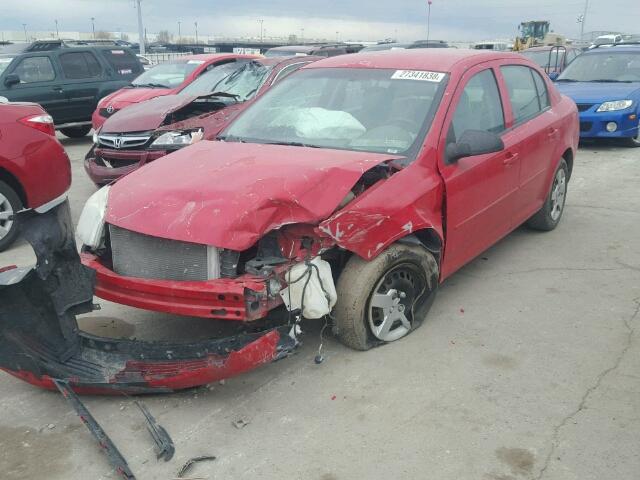 1G1AK52F957602058 - 2005 CHEVROLET COBALT RED photo 2