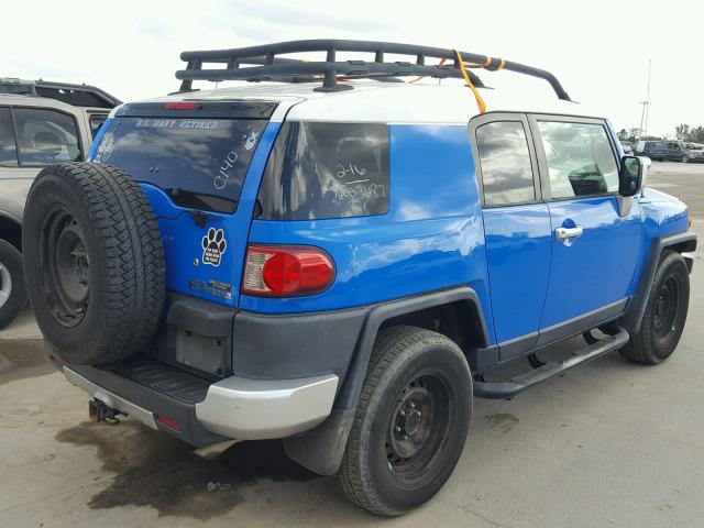 JTEZU11F970003487 - 2007 TOYOTA FJ CRUISER BLUE photo 4