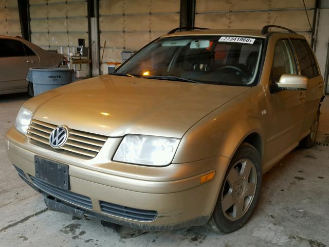 WVWSB61J71W671368 - 2001 VOLKSWAGEN JETTA GLS GOLD photo 2