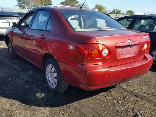 1NXBR32E74Z216463 - 2004 TOYOTA COROLLA CE MAROON photo 3