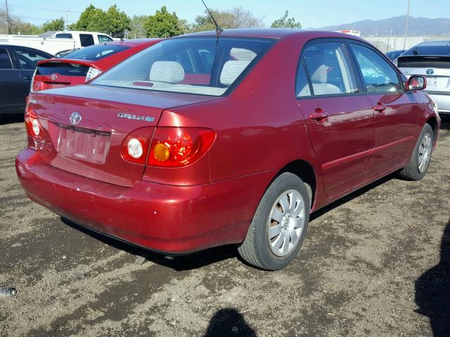 1NXBR32E74Z216463 - 2004 TOYOTA COROLLA CE MAROON photo 4