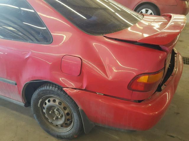 2HGEJ1229SH522973 - 1995 HONDA CIVIC EX წითელი ფოტო 9