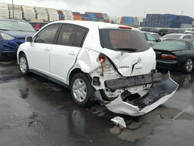 3N1BC1CP7AL381626 - 2010 NISSAN VERSA S WHITE photo 3