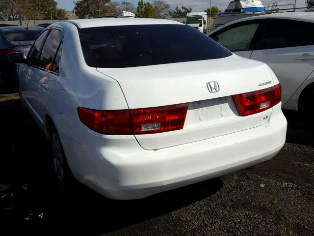 1HGCM55465A160283 - 2005 HONDA ACCORD LX WHITE photo 3