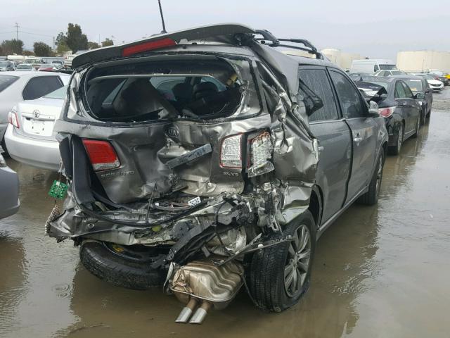 5XYKW4A26DG313679 - 2013 KIA SORENTO SX SILVER photo 4